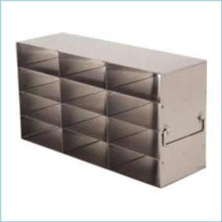 Rack para ultra freezer SUPEROHM Rack com divisórias para caixas de Criobox DE 100 criotubos de 1,5ml.